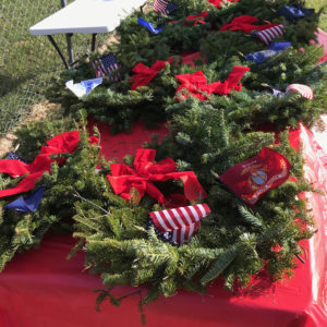 wreaths prepared to honor veterans