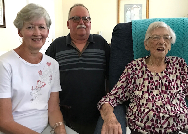 Sara Slothower and two of her children, Janet and Tom